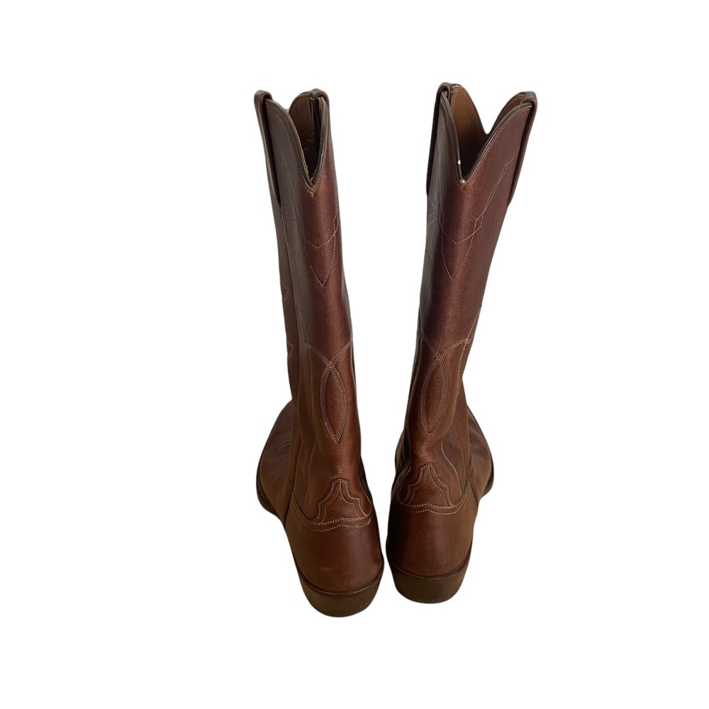 Brown Leather Heeled Boots - Picture 6 of 10